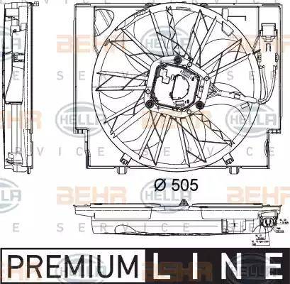 HELLA 8EW 351 040-421 - Ventola, Raffreddamento motore www.autoricambi360.it