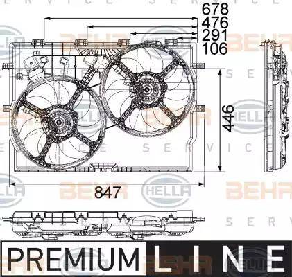 HELLA 8EW 351 040-611 - Ventola, Raffreddamento motore www.autoricambi360.it
