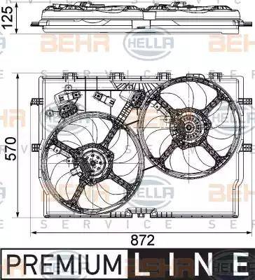HELLA 8EW 351 040-631 - Ventola, Raffreddamento motore www.autoricambi360.it