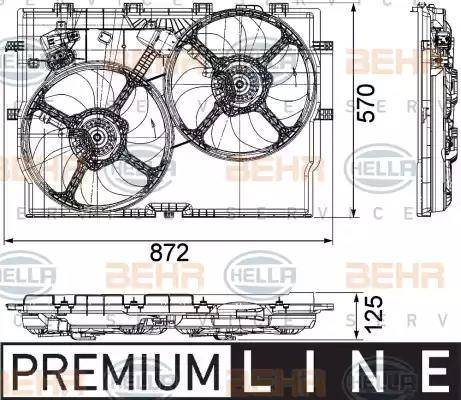 HELLA 8EW 351 040-621 - Ventola, Raffreddamento motore www.autoricambi360.it