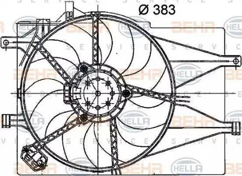 HELLA 8EW 351 040-741 - Ventola, Raffreddamento motore www.autoricambi360.it