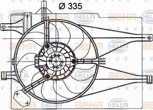 HELLA 8EW 351 041-041 - Ventola, Raffreddamento motore www.autoricambi360.it