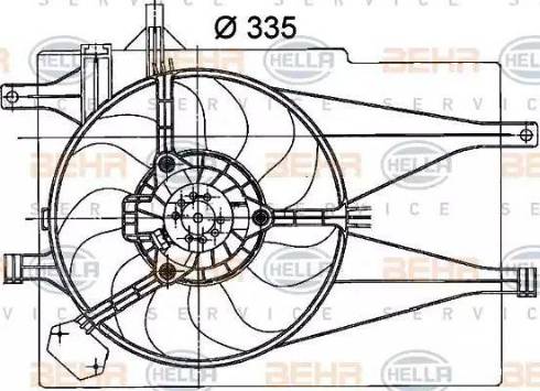 HELLA 8EW 351 041-051 - Ventola, Raffreddamento motore www.autoricambi360.it