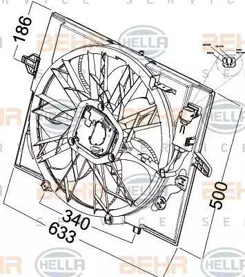 HELLA 8EW 351 041-271 - Ventola, Raffreddamento motore www.autoricambi360.it
