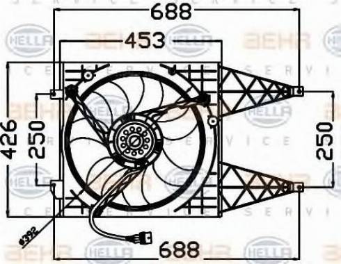 HELLA 8EW 351 042-551 - Ventola, Raffreddamento motore www.autoricambi360.it