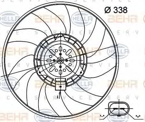 HELLA 8EW 351 000-481 - Ventola, Raffreddamento motore www.autoricambi360.it