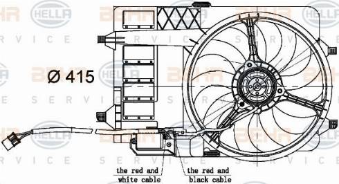 HELLA 8EW 351 000-304 - Ventola, Raffreddamento motore www.autoricambi360.it