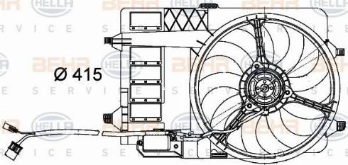 HELLA 8EW 351 000-294 - Ventola, Raffreddamento motore www.autoricambi360.it