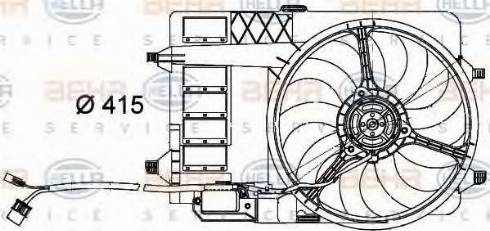 HELLA 8EW 351 000-291 - Ventola, Raffreddamento motore www.autoricambi360.it