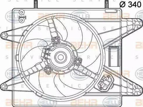 HELLA 8EW 351 039-431 - Ventola, Raffreddamento motore www.autoricambi360.it