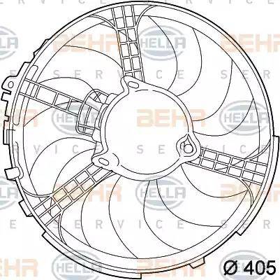 HELLA 8EW 351 039-561 - Ventola, Raffreddamento motore www.autoricambi360.it