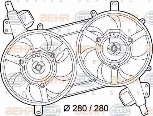 HELLA 8EW 351 039-601 - Ventola, Raffreddamento motore www.autoricambi360.it