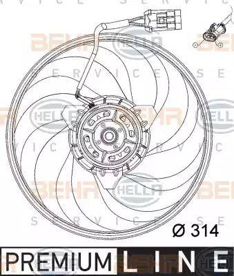 HELLA 8EW 351 034-421 - Ventola, Raffreddamento motore www.autoricambi360.it