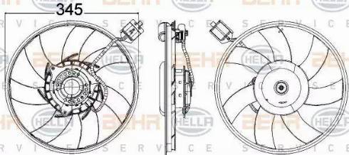 HELLA 8EW 351 104-541 - Ventola, Raffreddamento motore www.autoricambi360.it