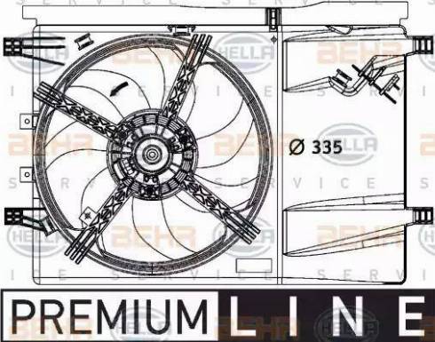 HELLA 8EW 376 729-641 - Ventola, Raffreddamento motore www.autoricambi360.it