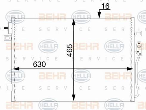 HELLA 8FC 351 004-744 - Condensatore, Climatizzatore www.autoricambi360.it