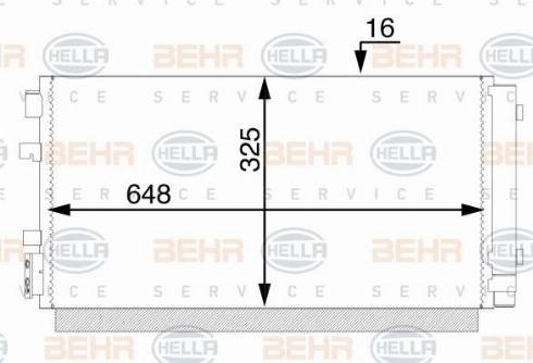 HELLA 8FC 351 004-714 - Condensatore, Climatizzatore www.autoricambi360.it