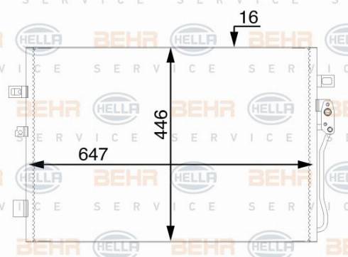HELLA 8FC 351 004-734 - Condensatore, Climatizzatore www.autoricambi360.it