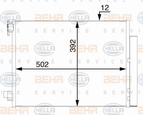 HELLA 8FC 351 008-484 - Condensatore, Climatizzatore www.autoricambi360.it