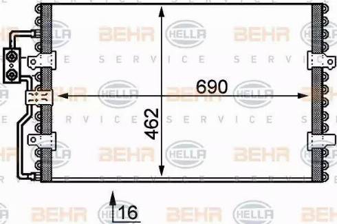 HELLA 8FC 351 035-421 - Condensatore, Climatizzatore www.autoricambi360.it