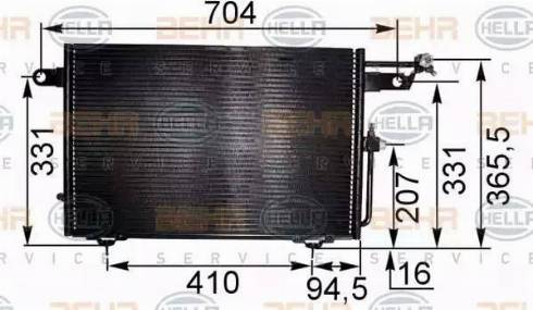 HELLA 8FC 351 035-531 - Condensatore, Climatizzatore www.autoricambi360.it