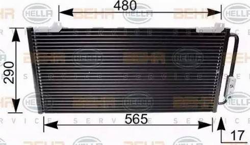 HELLA 8FC 351 035-641 - Condensatore, Climatizzatore www.autoricambi360.it