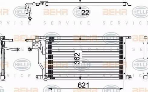 HELLA 8FC 351 036-441 - Condensatore, Climatizzatore www.autoricambi360.it