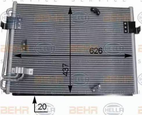 HELLA 8FC 351 036-151 - Condensatore, Climatizzatore www.autoricambi360.it