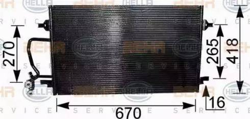 HELLA 8FC 351 036-391 - Condensatore, Climatizzatore www.autoricambi360.it