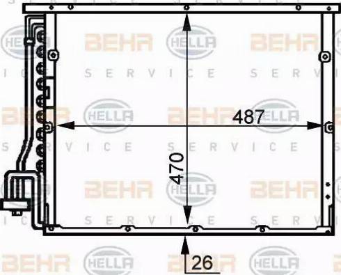 HELLA 8FC 351 036-341 - Condensatore, Climatizzatore www.autoricambi360.it