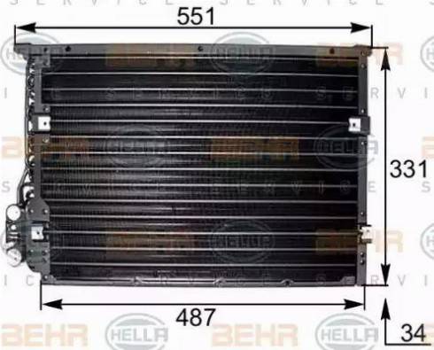 HELLA 8FC 351 036-221 - Condensatore, Climatizzatore www.autoricambi360.it