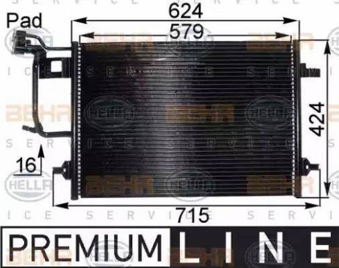 HELLA 8FC 351 038-431 - Condensatore, Climatizzatore www.autoricambi360.it