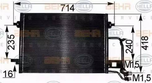 HELLA 8FC 351 038-681 - Condensatore, Climatizzatore www.autoricambi360.it