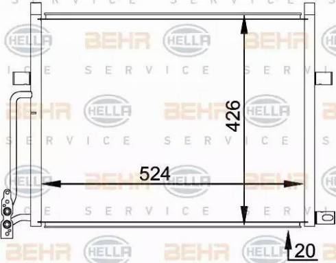 HELLA 8FC 351 038-204 - Condensatore, Climatizzatore www.autoricambi360.it