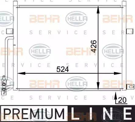 HELLA 8FC 351 038-201 - Condensatore, Climatizzatore www.autoricambi360.it