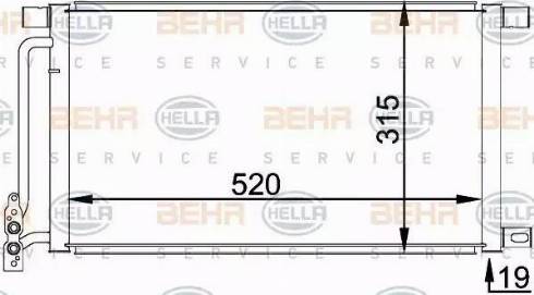 HELLA 8FC 351 038-214 - Condensatore, Climatizzatore www.autoricambi360.it