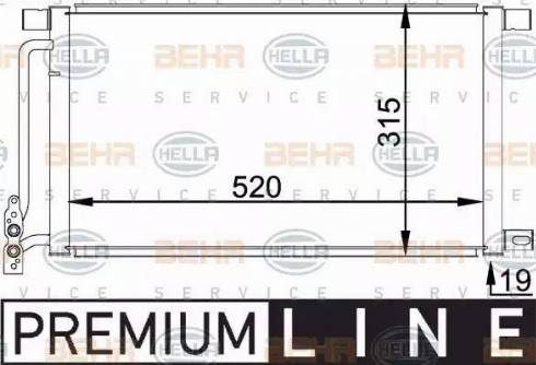 HELLA 8FC 351 038-211 - Condensatore, Climatizzatore www.autoricambi360.it