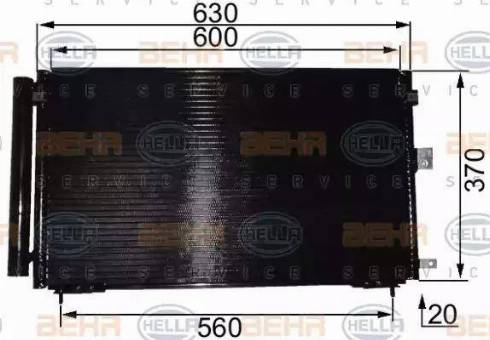 HELLA 8FC 351 037-661 - Condensatore, Climatizzatore www.autoricambi360.it