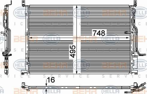 HELLA 8FC 351 100-724 - Condensatore, Climatizzatore www.autoricambi360.it