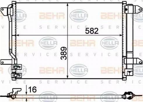 HELLA 8FC 351 344-584 - Condensatore, Climatizzatore www.autoricambi360.it