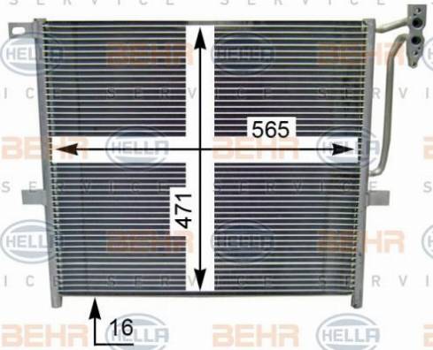 HELLA 8FC 351 344-124 - Condensatore, Climatizzatore www.autoricambi360.it