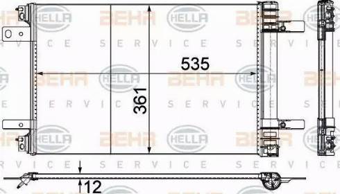 HELLA 8FC 351 345-121 - Condensatore, Climatizzatore www.autoricambi360.it