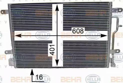HELLA 8FC 351 343-484 - Condensatore, Climatizzatore www.autoricambi360.it