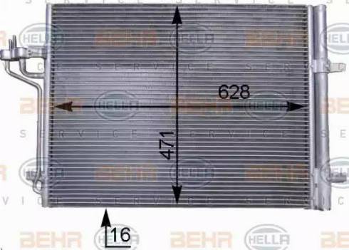 HELLA 8FC 351 343-191 - Condensatore, Climatizzatore www.autoricambi360.it