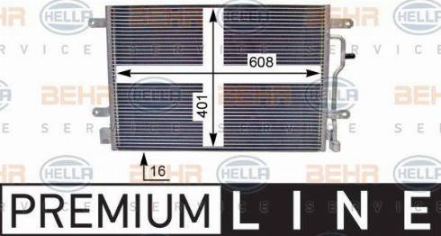 HELLA 8FC 351 343-361 - Condensatore, Climatizzatore www.autoricambi360.it