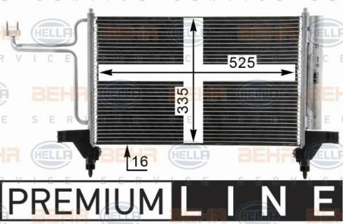 HELLA 8FC 351 343-311 - Condensatore, Climatizzatore www.autoricambi360.it