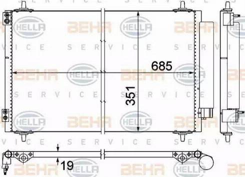 HELLA 8FC 351 309-411 - Condensatore, Climatizzatore www.autoricambi360.it