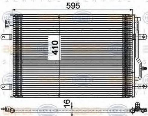 HELLA 8FC 351 309-481 - Condensatore, Climatizzatore www.autoricambi360.it