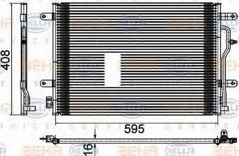 HELLA 8FC 351 309-471 - Condensatore, Climatizzatore www.autoricambi360.it