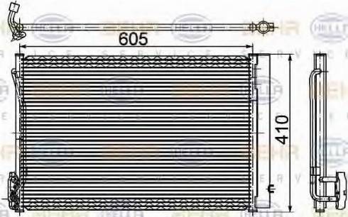 HELLA 8FC 351 309-511 - Condensatore, Climatizzatore www.autoricambi360.it